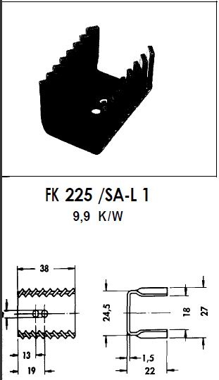 Dissipatore termico per TO220